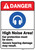Danger: High Noise Area Ear Protection Must Be Worn ANSI - Wall Sign