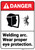 Danger: Welding Arc Wear Eye Protection ANSI - Wall Sign