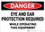 Danger: PPE Eye and Ear Protection Required - Wall Sign