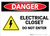 Danger: Electrical Closet Do Not Enter With Graphic - Wall Sign