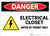 Danger: Electrical Closet Enter By Permit Only With Graphic - Wall Sign