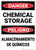 Danger: Chemical Storage Bilingual Spanish - Wall Sign