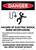 Danger: Hazard Of Electric Shock Burn or Explosion - Wall Sign