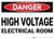 Danger: High Voltage Electrical Room - Wall Sign