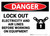 Danger: Lockout Electricity Airlines Before Working On Equipment - Wall Sign