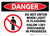 Danger: Do Not Enter Light Flashing Halon Discharge - Wall Sign