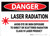 Danger: Laser Radiation Avoid Eye or Skin Exposure To Direct Laser - Wall Sign