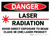Danger: Laser Radiation Avoid Direct Exposure to Beam - Wall Sign