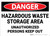 Danger: Hazardous Waste Storage Area Keep Out - Wall Sign
