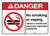 Danger: No Smoking Vaping Tobacco E Cigarette Prohibited ANSI - Wall Sign