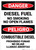 Danger: Diesel Fuel No Smoking Open Flames Bilingual Spanish - Wall Sign