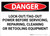 Danger: Lock Out Tag Out Before Servicing Repairing Cleaning - Wall Sign