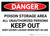 Danger: Poison Storage Area Keep Out Keep Doors Locked - Wall Sign