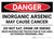 Danger: Inorganic Arsenic May Cause Cancer Do Not Eat Drink Smoke - Wall Sign