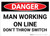 Danger: Man Working Line Don't Throw Switch - Wall Sign