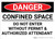 Danger: Do Not Enter Without Permit and Authorized Attendant - Wall Sign