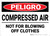 Danger: Gas Compressed Air Not For Blowing Off Clothes - Wall Sign