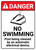 Danger: No Swimming Device - Wall Sign