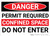 Danger: Permit Required Confined Space - Wall Sign
