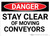 Danger: Stay Clear Of Moving - Wall Sign
