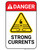 Danger: Strong Currents - Wall Sign