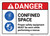 Danger: Confined Space Proper Safety Equipment Must Be Worn ANSI - Wall Sign