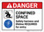Danger: Confined Space Safety Harness and Lifeline Required ANSI - Wall Sign