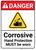 Danger: Corrosive Hand Protection ANSI - Wall Sign