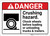 Danger: Crushing Hazard Chock Wheels ANSI - Wall Sign