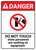 Danger: Do Not Touch When Personnel Are Working On Equipment ANSI - Wall Sign