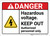 Danger: Hazardous Voltage Keep Out With Icon ANSI - Wall Sign