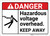 Danger: Hazardous Voltage Overhead Keep Away ANSI - Wall Sign