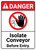 Danger: Isolate Conveyor Before Entry ANSI - Wall Sign