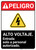 Danger: High Voltage Entry By Authorized Personnel Spanish ANSI - Wall Sign