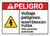 Danger: Dangerous Voltage Stay Out Authorized Personnel Only Spanish ANSI - Wall Sign
