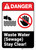 Danger: Waste Water Sewage Stay Clear ANSI - Wall Sign