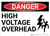 Danger: High Voltage Overhead with Graphic - Wall Sign