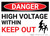 Danger: High Voltage Within Keep Out with Graphic - Wall Sign
