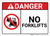 Danger: No Forklifts wish Icon ANSI - Wall Sign