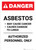 Asbestos Cancer Warning Authorized Personnel Only - Portrait Wall Sign