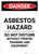 Asbestos Hazard Do Not Disturb - Portrait Wall Sign