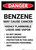 Benzene May Cause Cancer Highly Flammable Liquid - Portrait Wall Sign