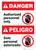 Bilingual Authorized Personnel Only Spanish - Portrait Wall Sign