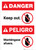Bilingual Keep Out Spanish - Portrait Wall Sign