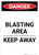 Blasting Area Keep Away - Portrait Wall Sign