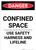 Confined Space Use Safety Harness - Portrait Wall Sign