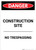 Construction Site No Trespassing - Portrait Wall Sign