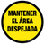 Mantener El Área Despejada (Keep Area Clear) Floor Sign