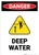 Deep Water with Icon - Portrait Wall Sign