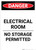 Electrical Room No Storage - Portrait Wall Sign